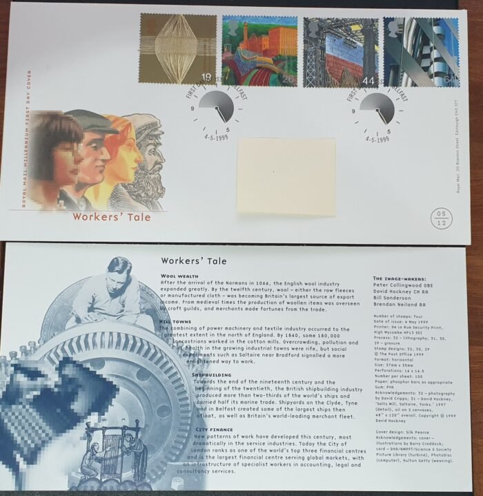 Great Britain 1999 First Day Cover “Workers' Tale” 4.5.1999 Belfast