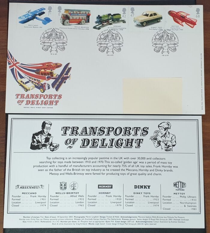 Great Britain 2003 First Day Cover “Transports of Delight” 18-9-2003 Downpatrick