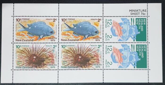 New Zealand 1979 "Health Marine Life" MS1200 MNH Miniature Sheet