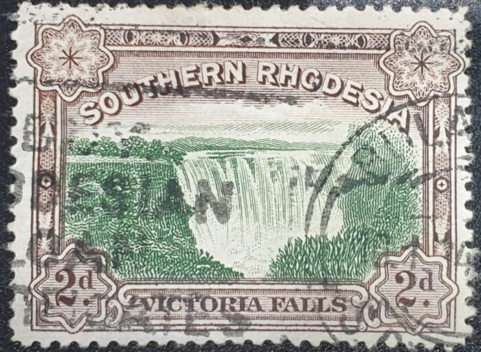 Southern Rhodesia 1932 SG29 2d. "Victoria Falls" used stamp