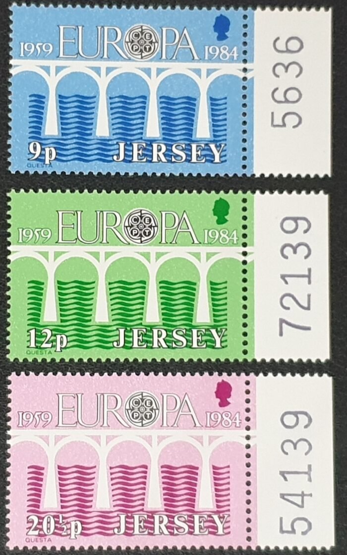 JERSEY 1984  SG330-332 "Europa" Set of 3 MNH