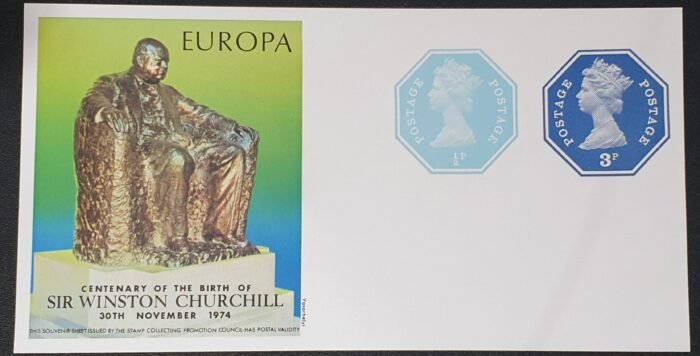 Great Britain Queen Elizabeth II 1974 "EUROPA Sir WINSTON CHURCHILL" EXHIBITION SHEET MNH