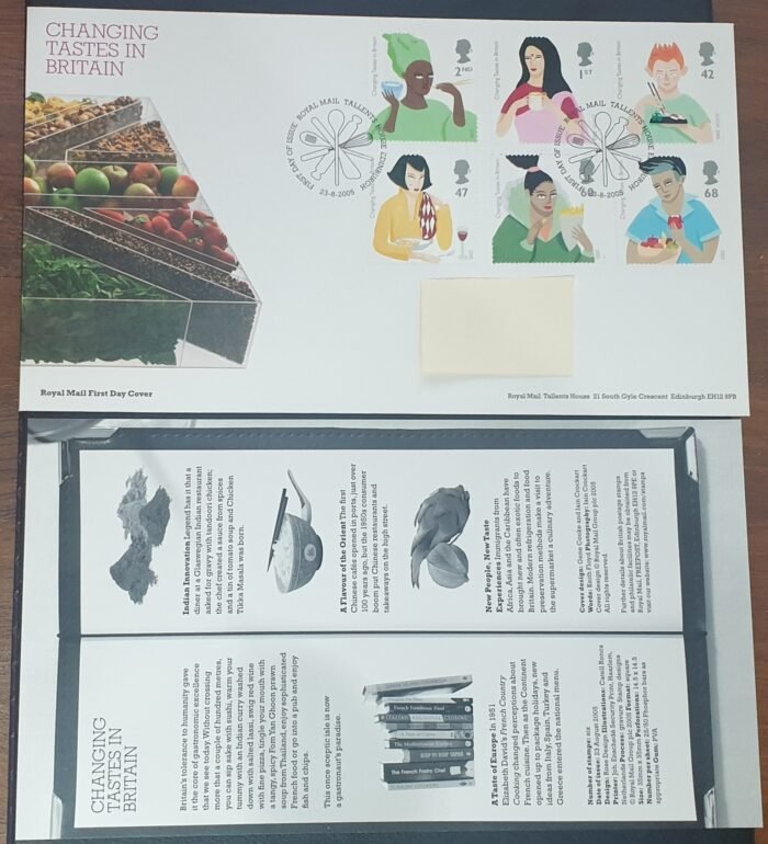 Great Britain 2005 First Day Cover “Changing Tastes in Britain” 23-8-2005 Edinburgh