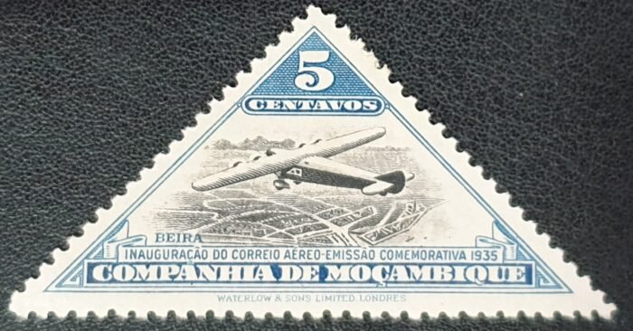 Mozambique 1935 “Airmail-Airplanes” 5c. SG261 Mounted Mint Single Stamp