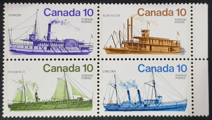 Canada 1977 "Famous Naval Ships" SG851-854 Block Set of 4  MNH
