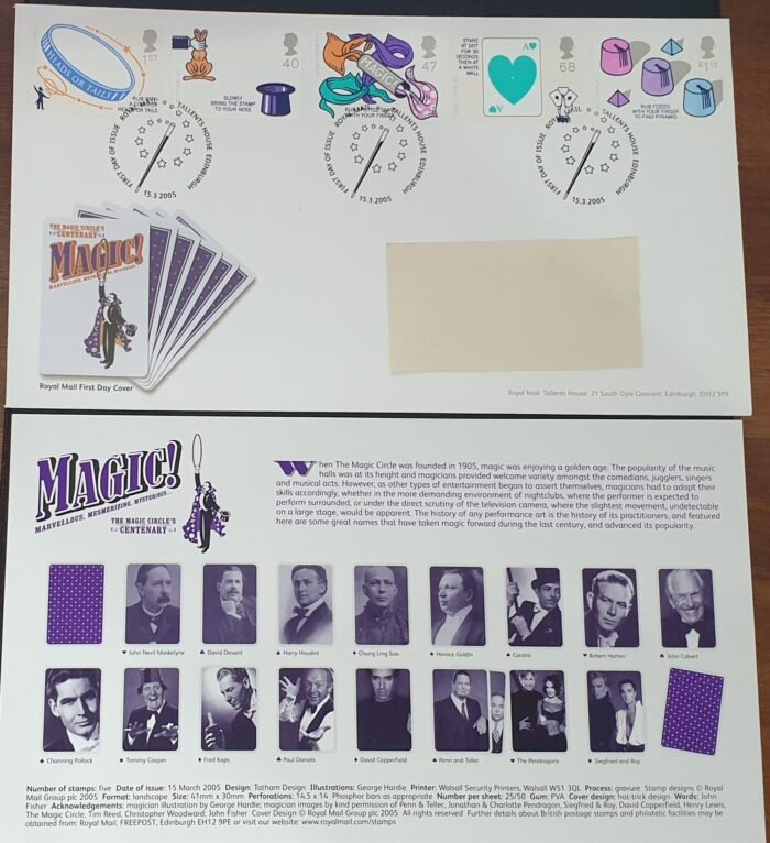 Great Britain 2005 First Day Cover “Magic” 15.3.2005 EDINBURGH