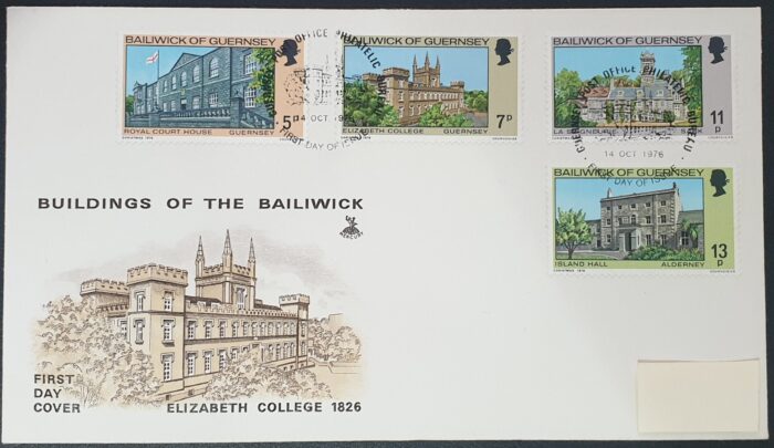 Bailiwick of Guernsey 1976 First Day Cover "Buildings of the Bailiwick" 14.10.1976 Guernsey