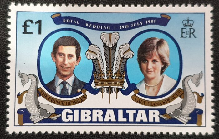 GIBRALTAR 1981 SG 450 "ROYAL WEDDING" MNH Single Stamp