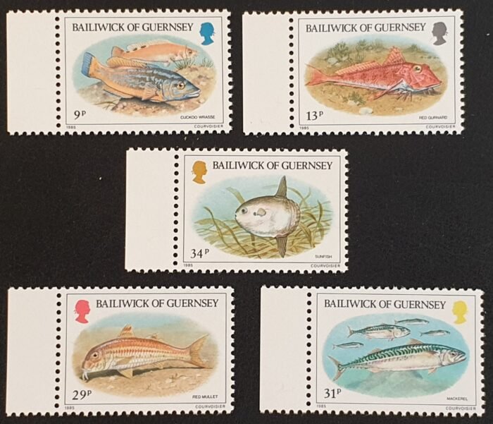 Guernsey 1985 “Fish” SG332-336 MNH Set of 4