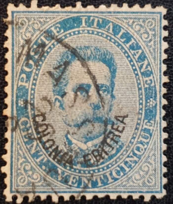 Italian Eritrea 1893 SG6 25c. blue used single stamp