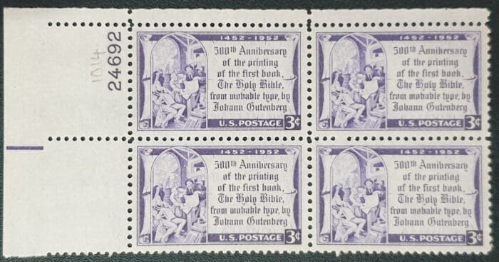 United States 1952 SG1014 Block of 4 24692 Mounted Mint