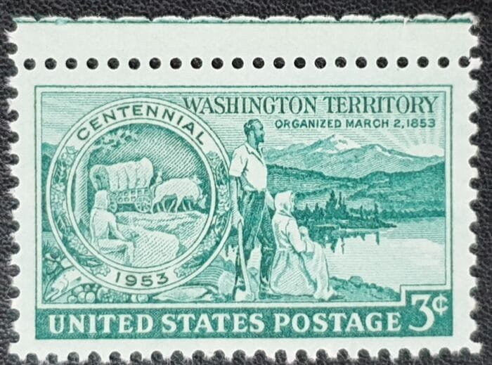 United States 1953 SG1019 3c. green Mounted Mint Single Stamp