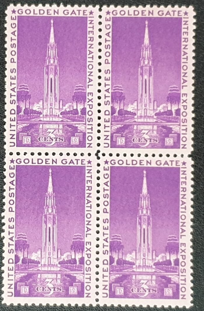 United States 1939 "Golden Gate" Block of 4 MNH