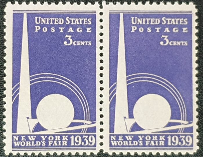 United States 1939 "New York World's Fair" MNH Pair