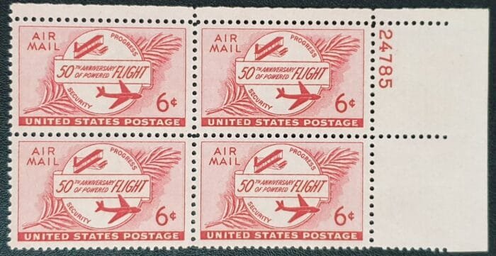 United States 1953 "Air" Block of 4 24785 MNH