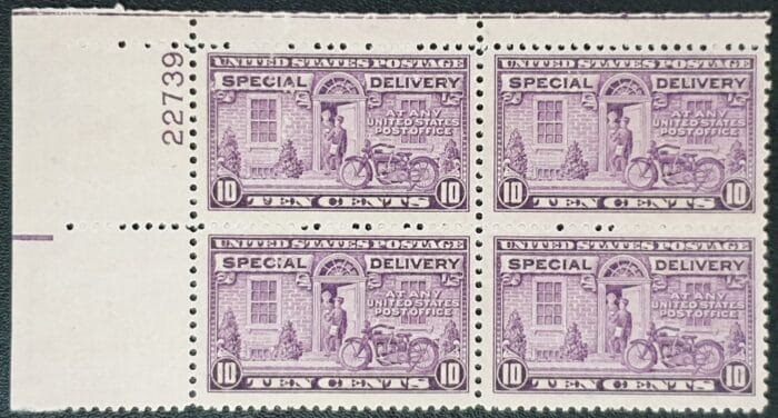 United States 1927 "Special Delivery" Block of 4 22739 MNH