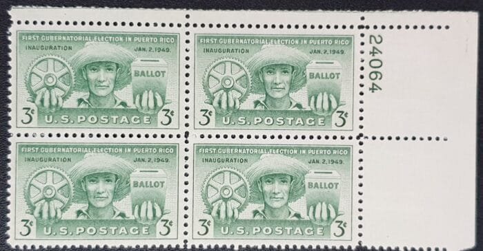 United States 1949 "Puerto Rico" Block of 4 24064 MNH