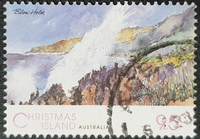 Christmas Island Australia 1993 "Blow Holes" SG379 used single stamp