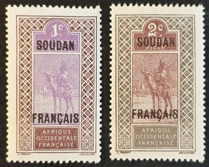 French Sudan 1921 SG85/6 Mounted Mint Stamps