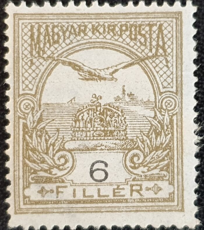 Hungary 1913 6f. drab Mounted Mint Single Stamp
