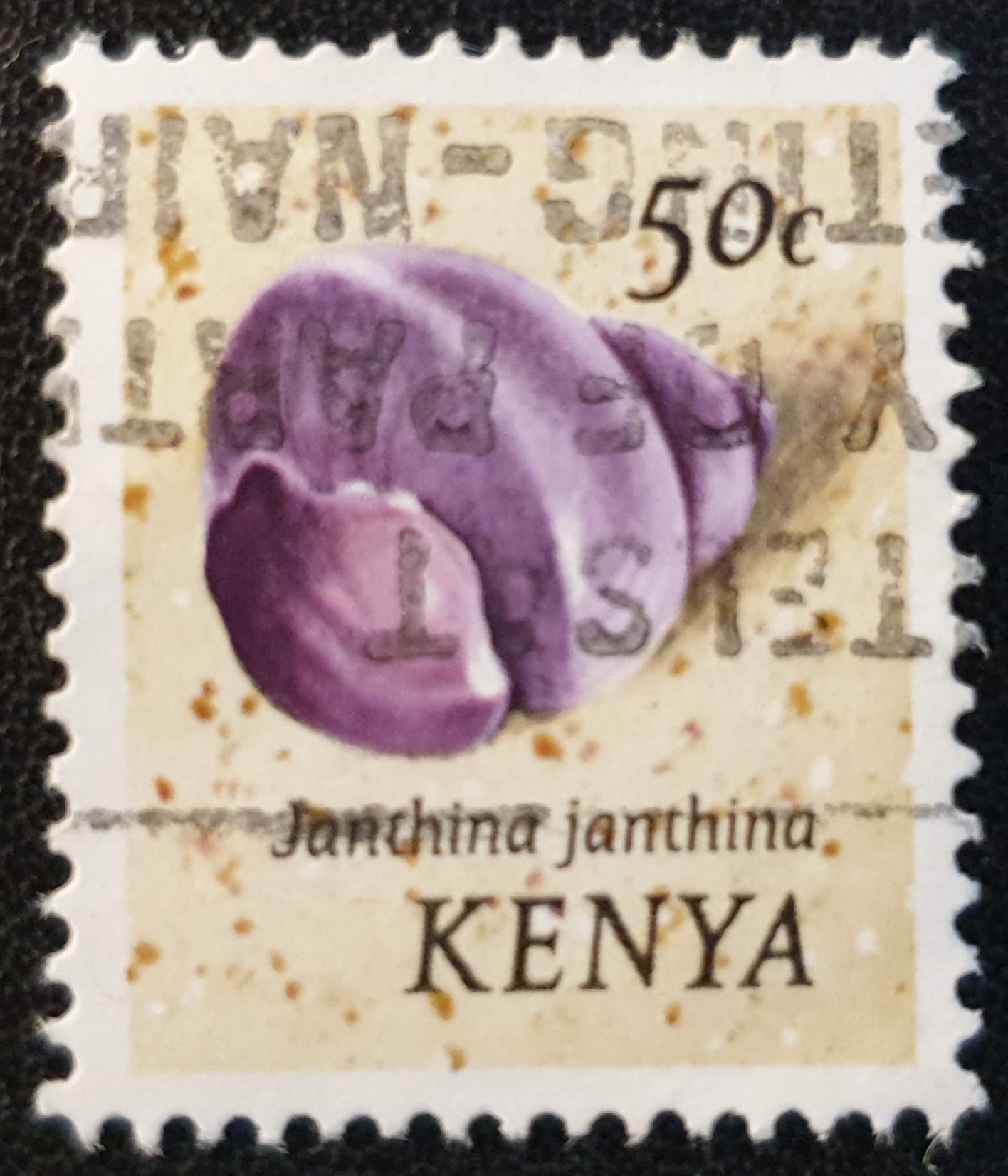 KENYA 1971 "Sea Shells" SG43 50c. Used Single Stamp