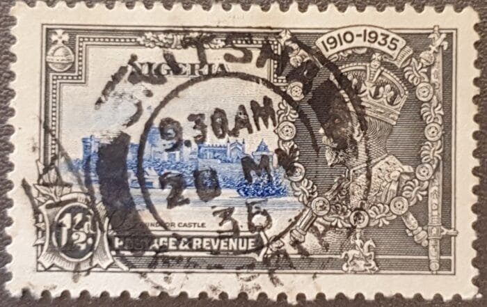 NIGERIA 1935 King George V "SILVER JUBILEE" 1½d ULTRAMARINE & GREY Used Single Stamp