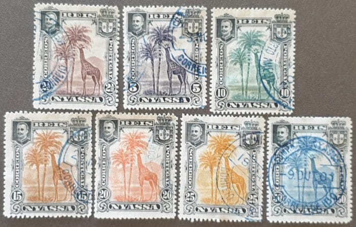 NYASSA (Portugal) 1901 SG27-33 Part set of 7 used stamps