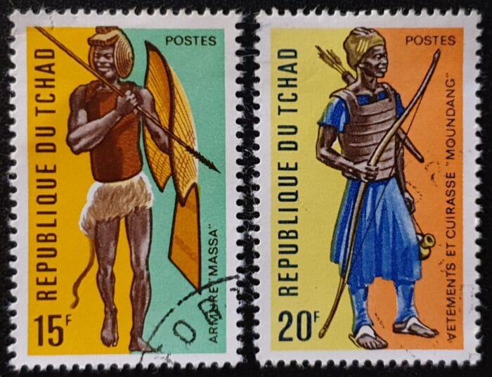 Chad 1972 "Chad Warriors" SG386/7 Set of 2 used stamps