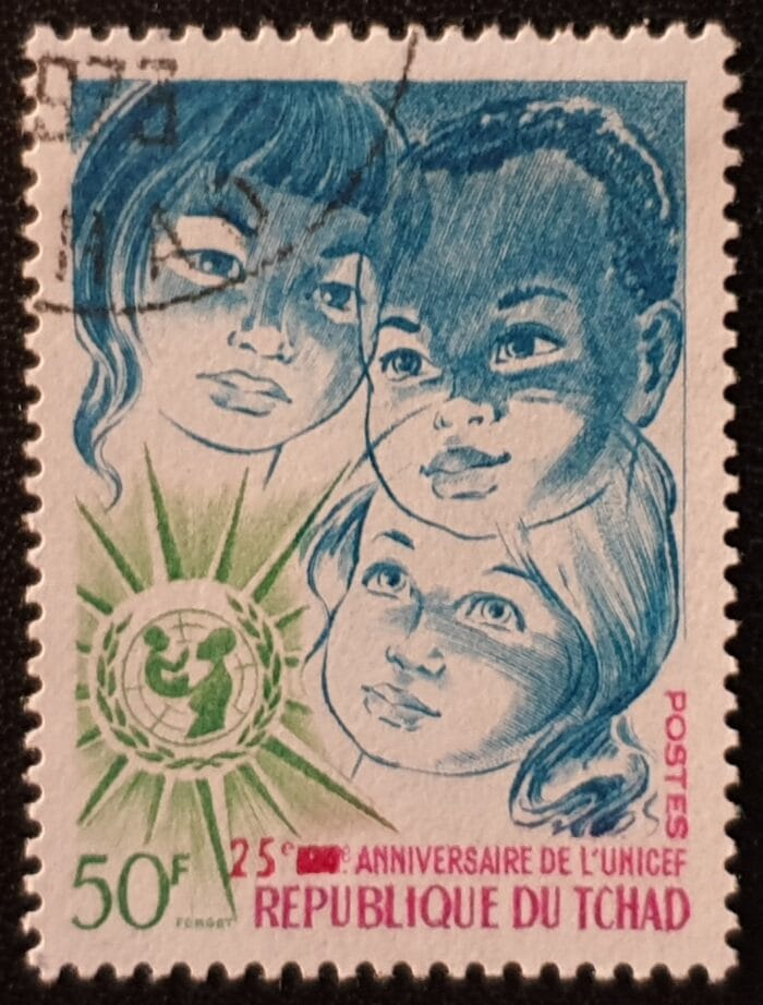 Chad 1971 "25th Anniversary of UNICEF" SG348 used single stamp