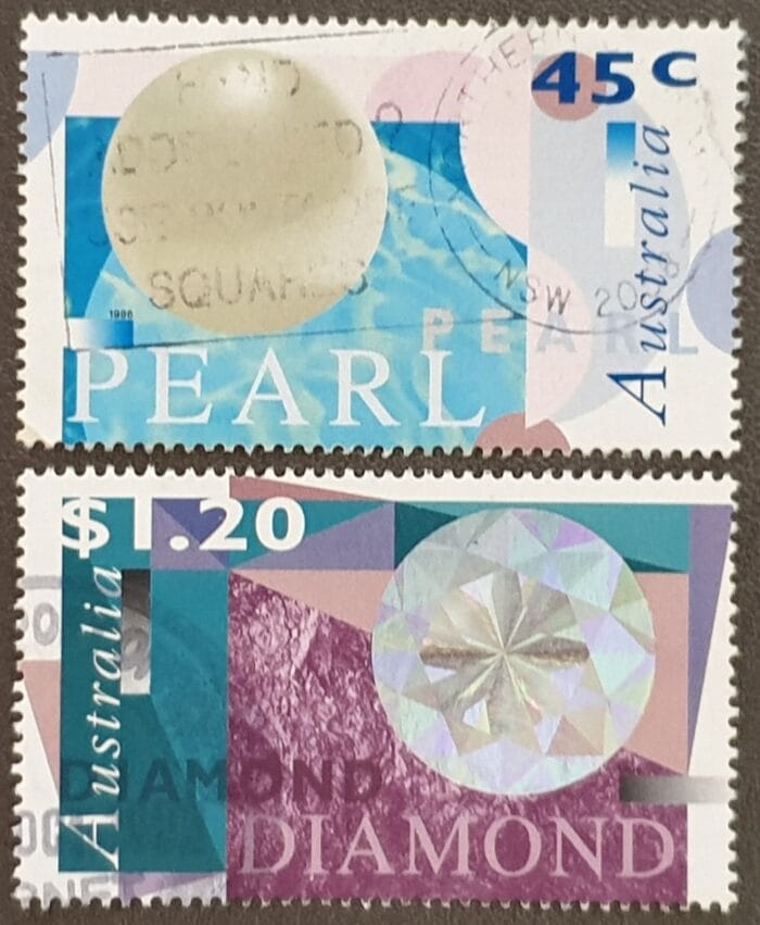 Australia 1996 "Pearls and Diamonds" SG1641/2 Set of 2 used stamps