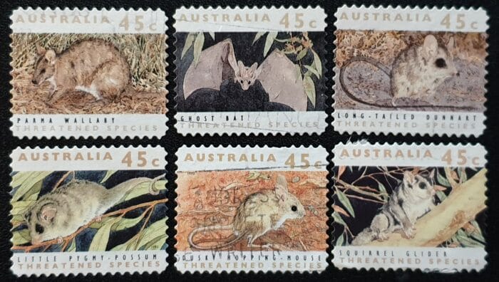 Australia 1992 "Threatened Species" SG1312-1317 Set of 6 used stamps
