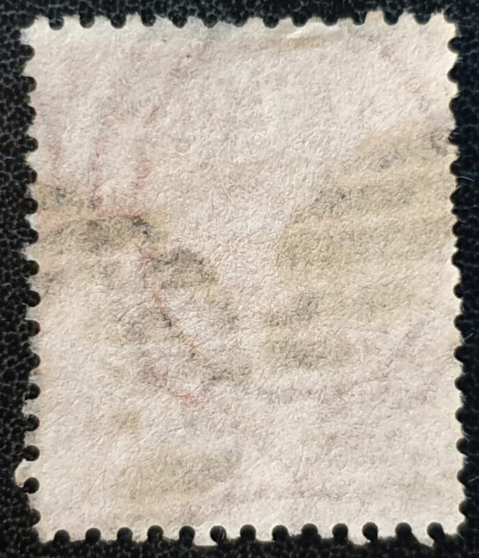 Great Britain Queen Victoria 1865 SG.94 4d. Vermilion ,Wmk. Large Garter Plate 7 Letters D-A used stamp - Image 2