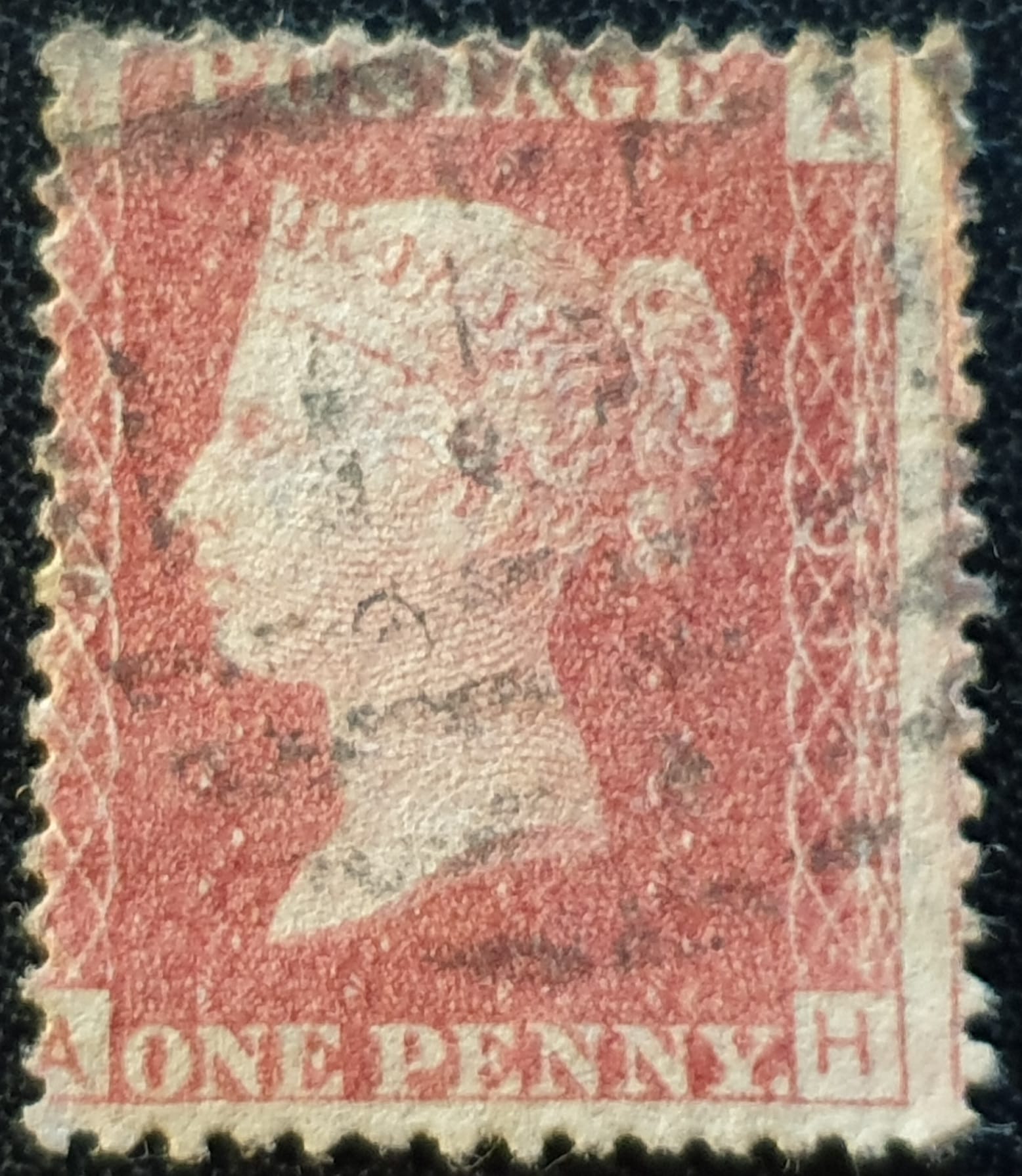 Great Britain Queen Victoria 1864 SG43 1d. red Plate 91 A-H used stamp