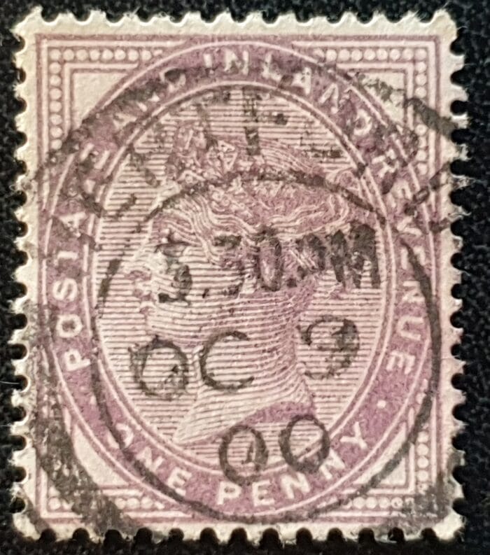 Great Britain Queen Victoria SG172 1d. lilac, 16 dots, Postmark Hertford used stamp