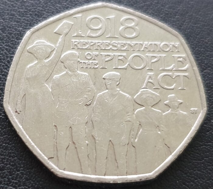 50p Coin 1918 Representation Of The People Act 2018 Coin Circulated