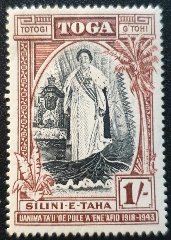 TONGA 1944 SG87 1s. Mounted Mint Single Stamp