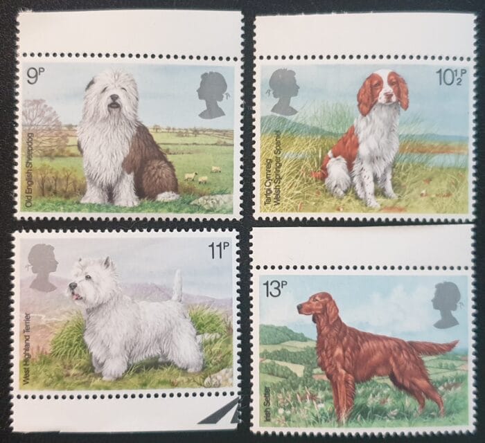 Great Britain Queen Elizabeth II 1979 "Dogs" Complete Set SG1075-1078 Unmounted - MNH