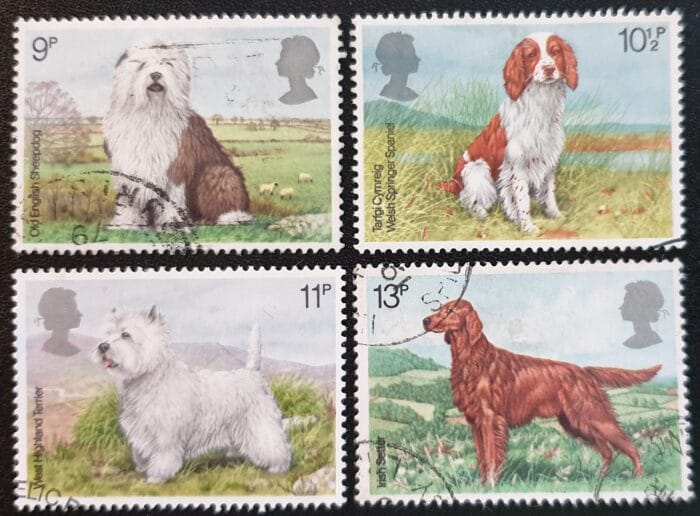 Great Britain Queen Elizabeth II 1979 "Dogs" Complete Set SG1075-1078 Used Stamps