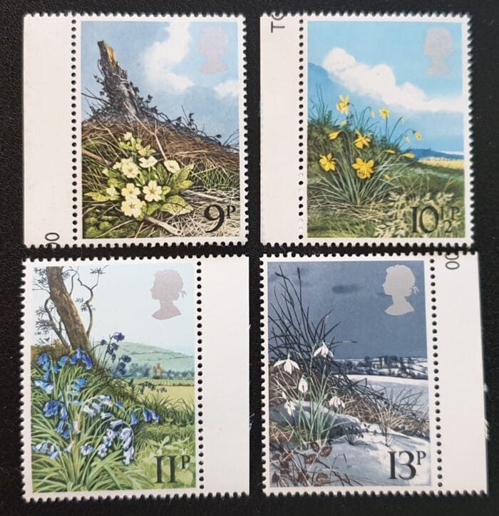 Great Britain Queen Elizabeth II 1979 "Spring Wild Flowers" SG 1079 - 1082 Complete Set MNH
