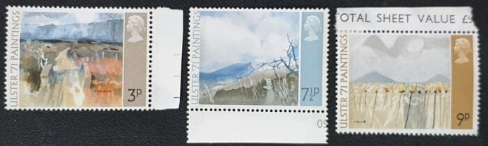 Great Britain Queen Elizabeth II 1971 "Ulster '71' Paintings" SG881-883 MNH