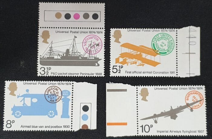Great Britain Queen Elizabeth II 1974 “Centenary of U.P.U.” SG954-957 MNH