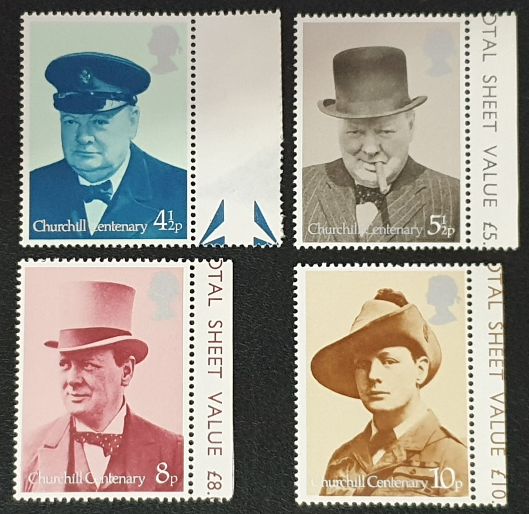 Great Britain Queen Elizabeth II 1974 "Winston Churchill" SG962-965 MNH