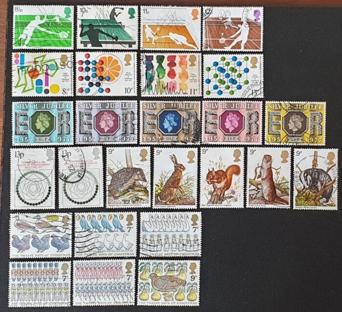 Great Britain Queen Elizabeth II 1977 Year Set Used Stamps