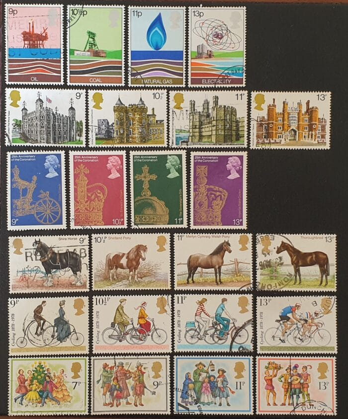 Great Britain Queen Elizabeth II 1978 Year Set Used Stamps SG1050-1074