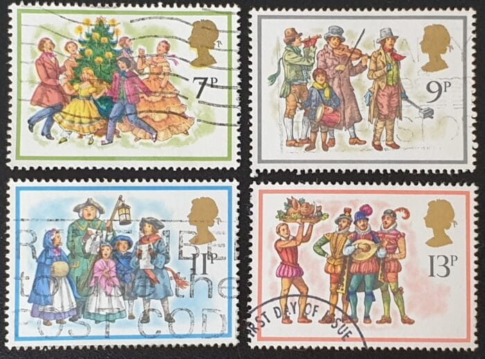 Great Britain Queen Elizabeth II 1978 "Christmas" SG1071-1074 Used Set