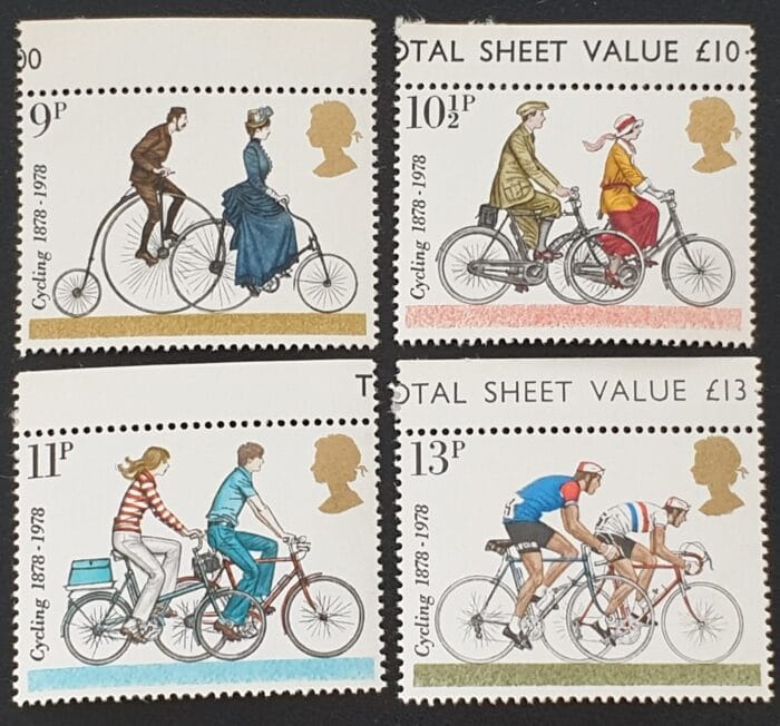 Great Britain Queen Elizabeth II 1978 "British Cycling Federation" SG1067-1070 MNH