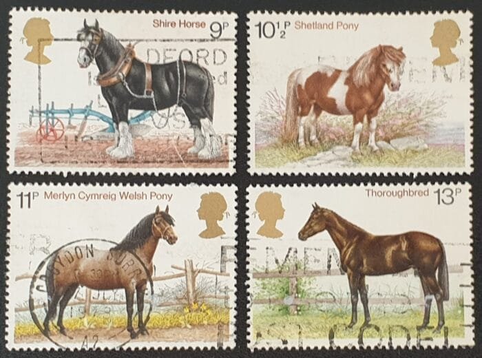 Great Britain Queen Elizabeth II 1978 “Horses” SG1063-1066 Used