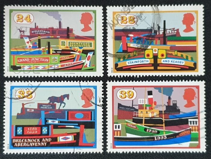 Great Britain Queen Elizabeth II 1993 "Inland Waterways" SG1775-1778 Used