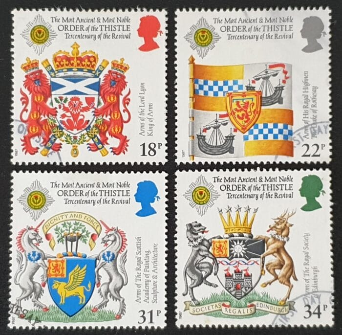 Great Britain Queen Elizabeth II 1987 SG1363-1366 Set of 4 used stamps