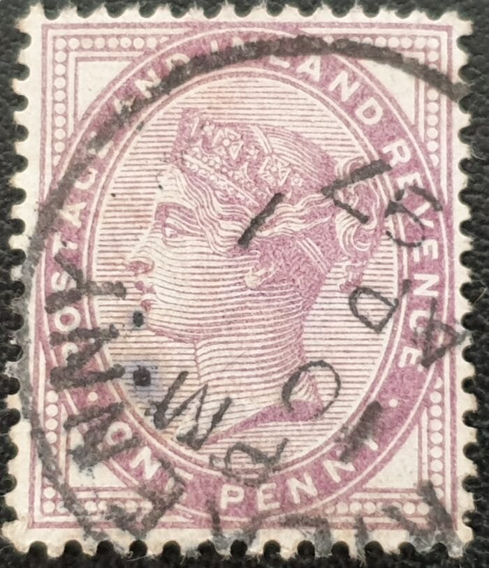 Great Britain Queen Victoria SG172 1d. lilac, 16 dots, Postmark Kilkenny used stamp